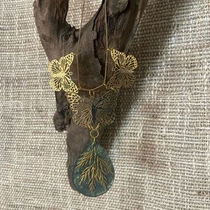 Gold Butterfly Pendant Necklace